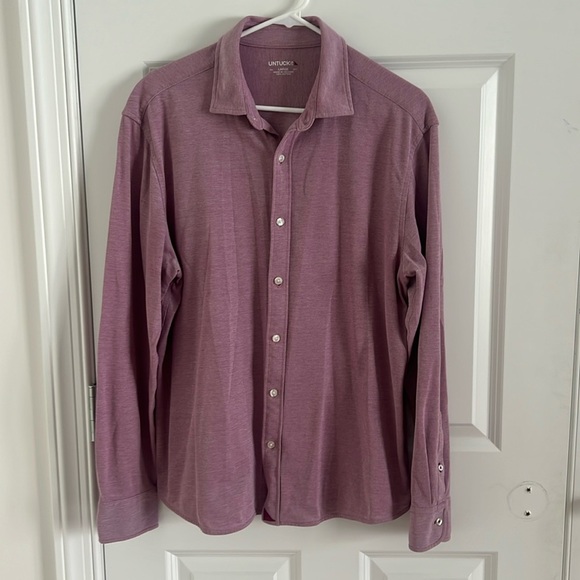 UNTUCKit Other - Untuckit Pique Polo Bd in Berry Size Large
